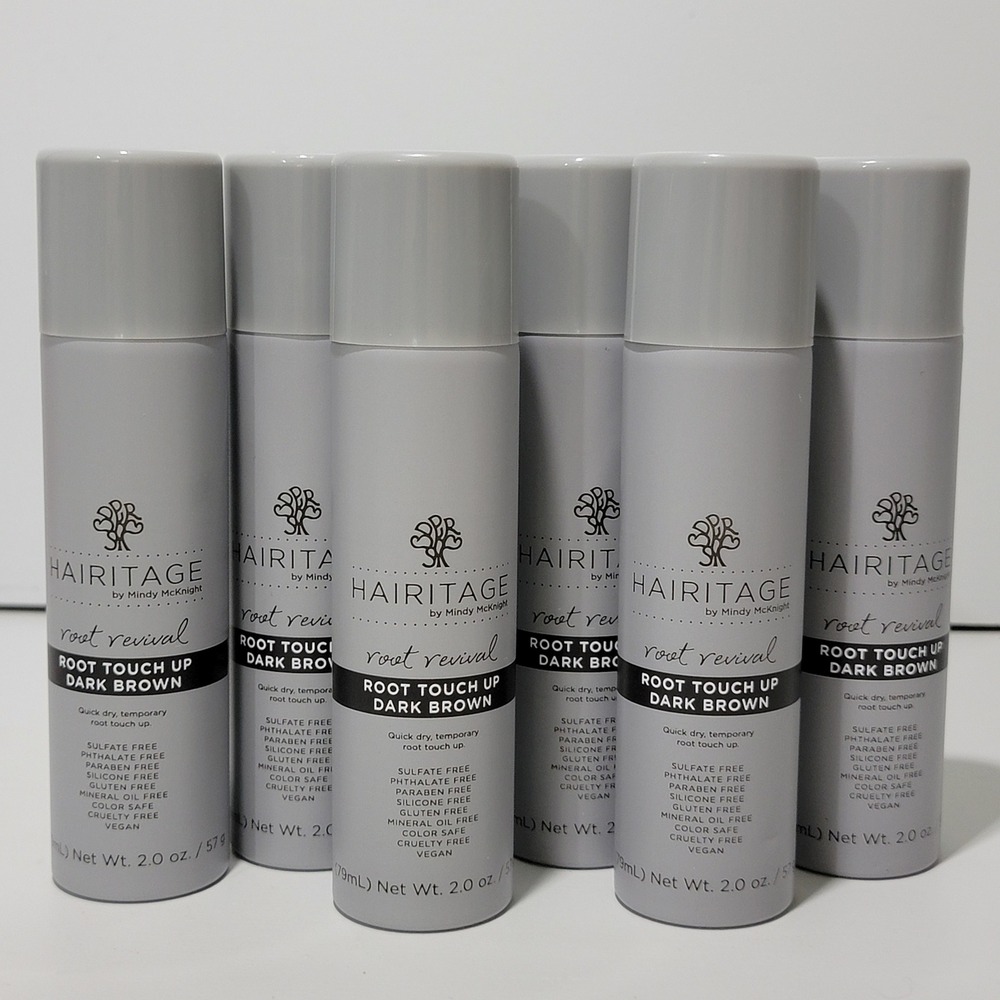 Hairitage Root Revival Root Touch Up Dark Brown 2.0 oz Lot of 6 Mindy McKnight